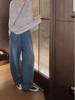 Spring 2026: Women's Knitted Faux Denim Elastic Waist Loose Cotton Pants