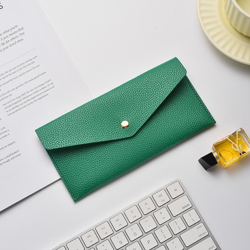 

Унисекс Длинный кошелек и клатч: Большая вместимость, многофункциональный дизайн с молнией и пряжкой зелёный