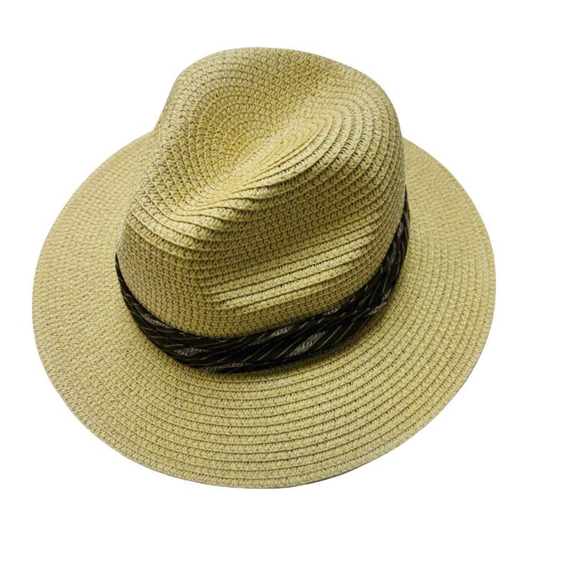 New summer straw hat sun hat travel beach sun protection hat wide brim panama hat top hat men and women couple hat