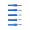 5Pcs 4mm Banana Plug Adapter Strong Connectivity Good Conductivity 4mm To 2mm Conversion Banana PlugBlue