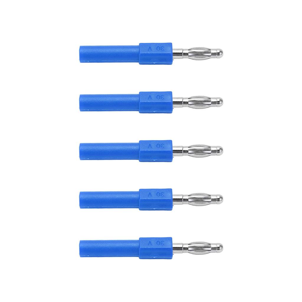 5Pcs 4mm Banana Plug Adapter Strong Connectivity Good Conductivity 4mm To 2mm Conversion Banana PlugBlue