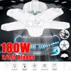 200W 10000LM 5 Adjustable Panels LED Garage Light E26/E27 Deformable Ceiling Light Warehouse Lighting Bulb For Home Workshop