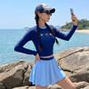 Split Long-sleeved Swimsuit Women's Adult Conservative 1011 New Vacation Sunscreen, Special Sunscreen for Swimming Pools