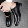 Zapatos de Negocios Casuales de Cuero Estilo Británico para Hombre Nuevos al Zapatos de Oficina para Hombre Oxfords de Cordones de Moda Zapatos para Caminar