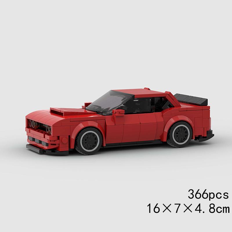 MOC Pickup Car Model Building Blocks GT RS6 Super Race Speed Racing Sports Police Vehicle Technical Racing Brick Christmas Gif