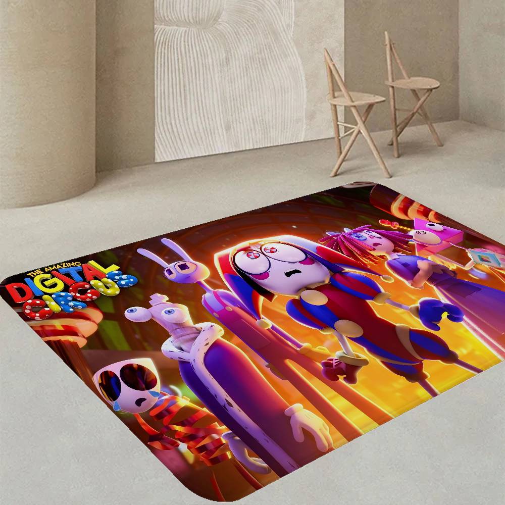 T-the A-amazing D-digital Circus Room Mats Anti-slip Absorb Water Long Strip Cushion Bedroon Mat Welcome Doormat