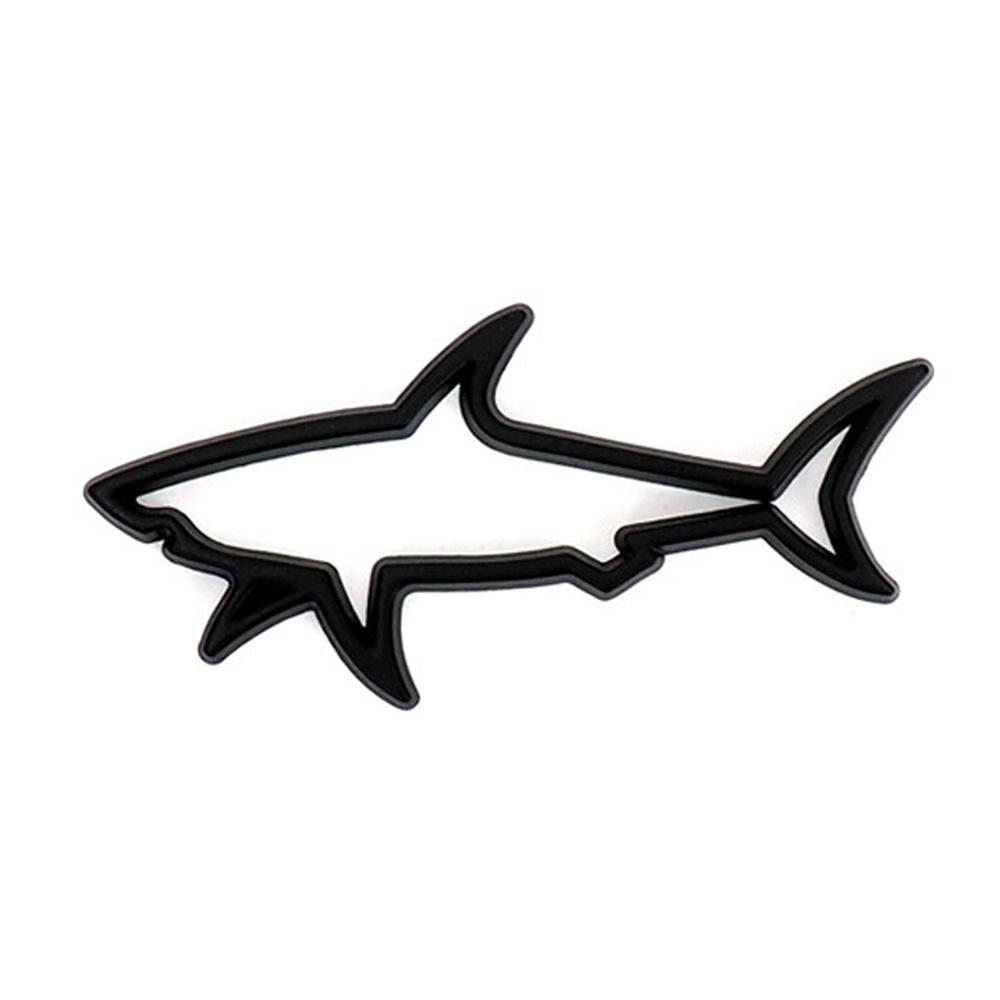 3D Premium Hollow Fish Shark Hood Fender trunk Rear Bonnet Nameplate Decal Emblem Badge Sticker for Motorcycle Computer Fuel Cap