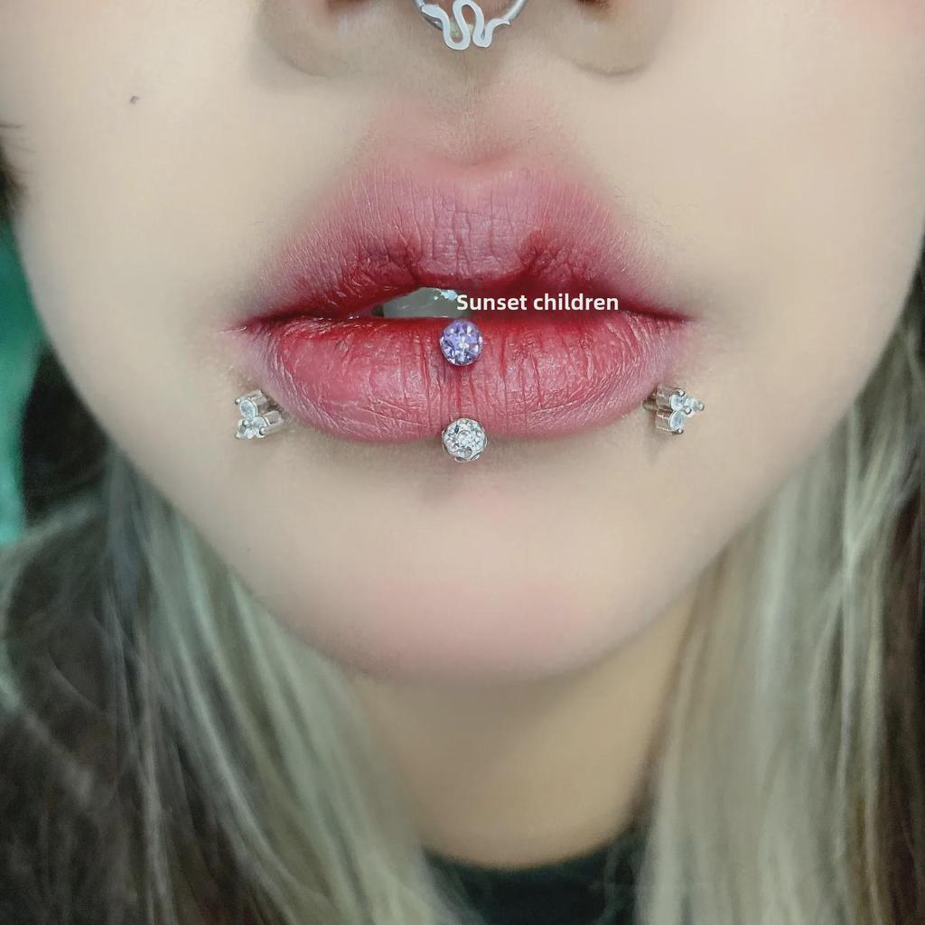 Glatter, gummibeschichteter Hufeisen-Lippenring-Schmuck – Hot Girl Lippenpiercing-Ersatz