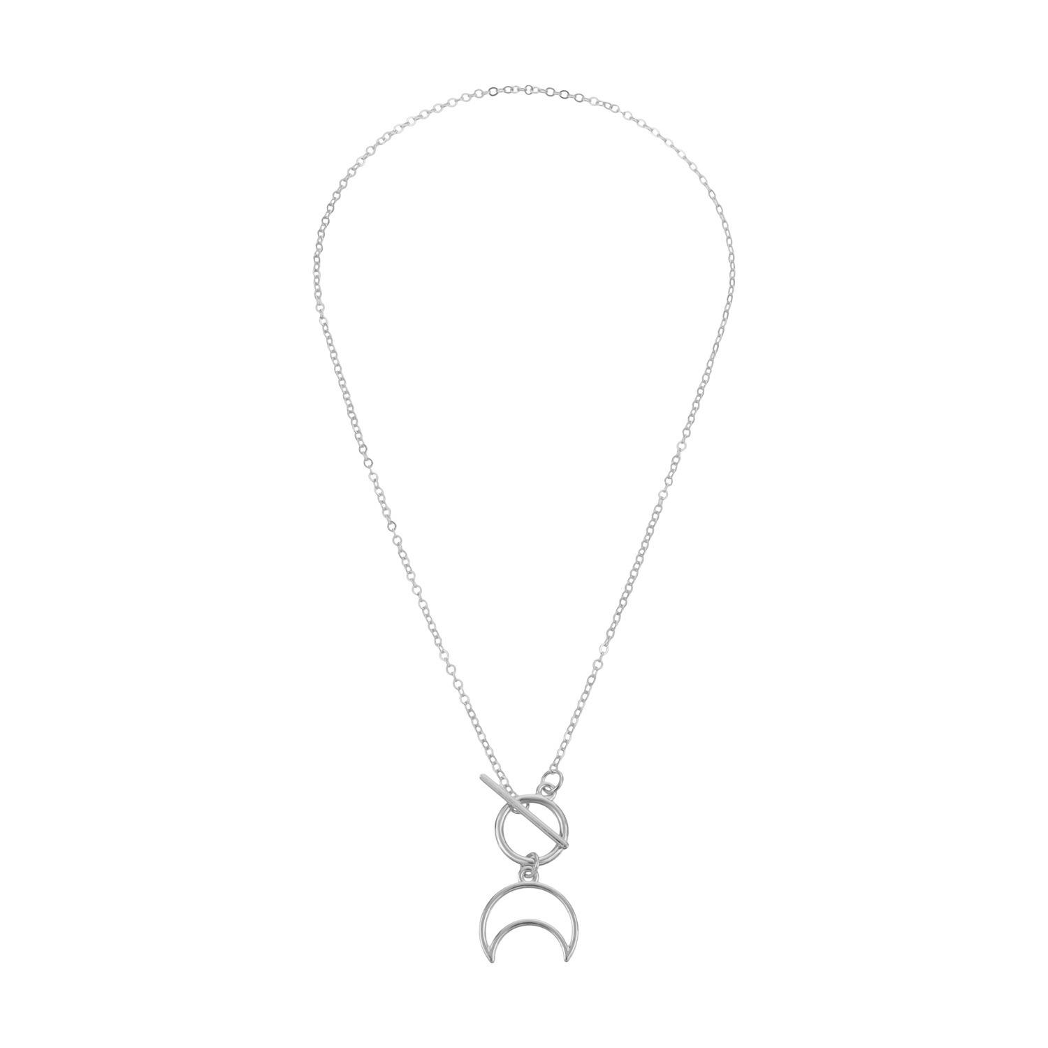 

Europe, America, fashion moon shape trend women s necklace, personality and temperament small hole chain