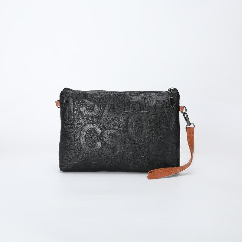 Hot-selling women's envelope clutch bag, new letter-embossed soft fabric