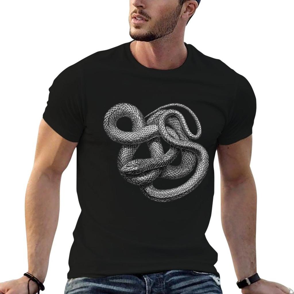 Large Snake TShirt Fashion Simple Casual Tee Shirt