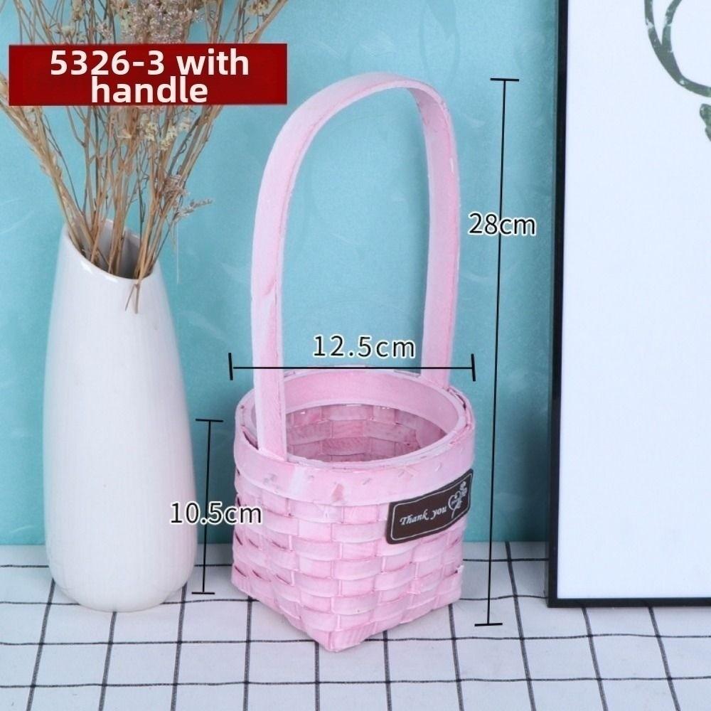 Household Willow Weaving Flower Basket Vegetable Fruit Flowers Holder  Living Room Decoration