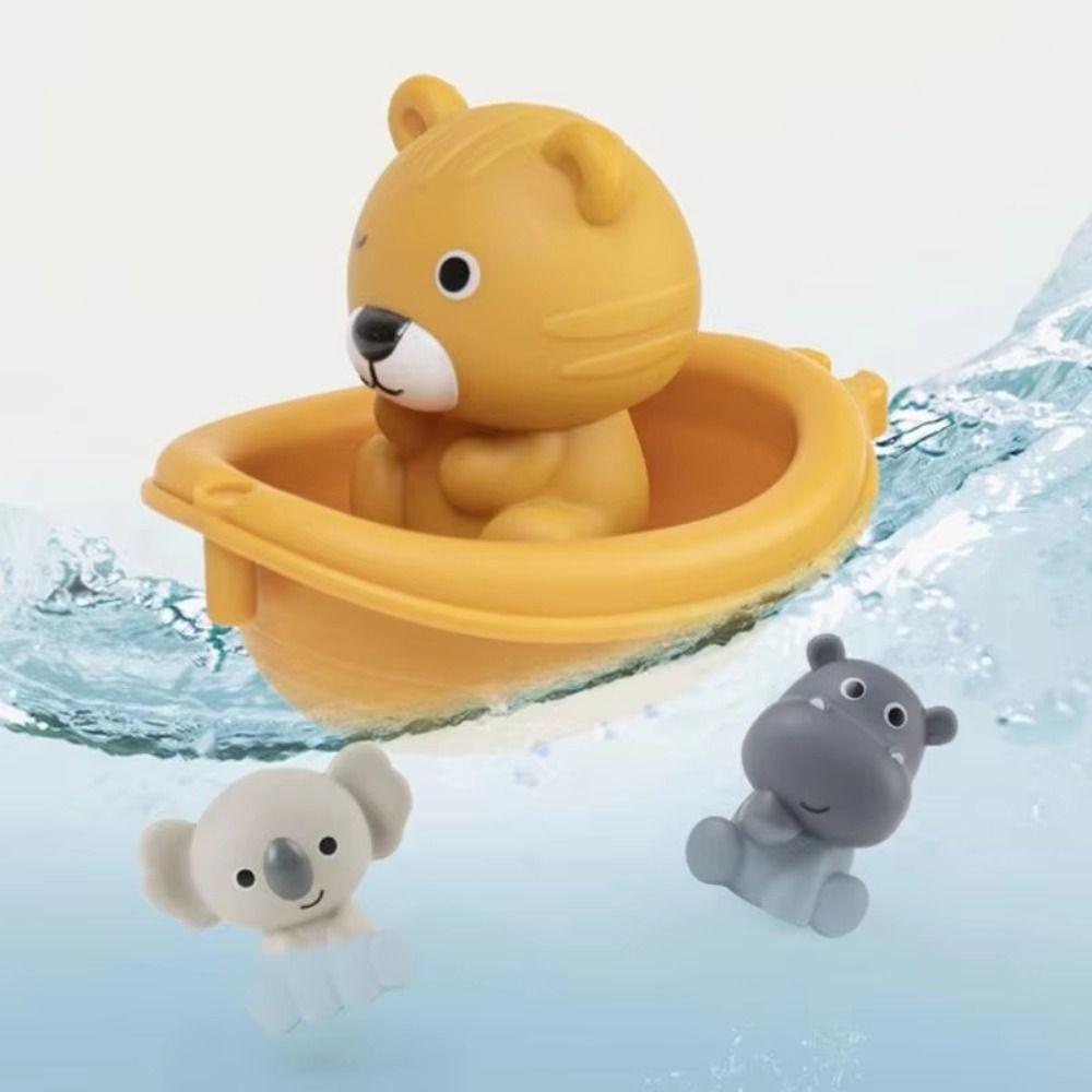 Finger Puppet Baby Bath Toys Folding Tower Stacking Boat Toys Floating Shower Toy  Beach Bathtub