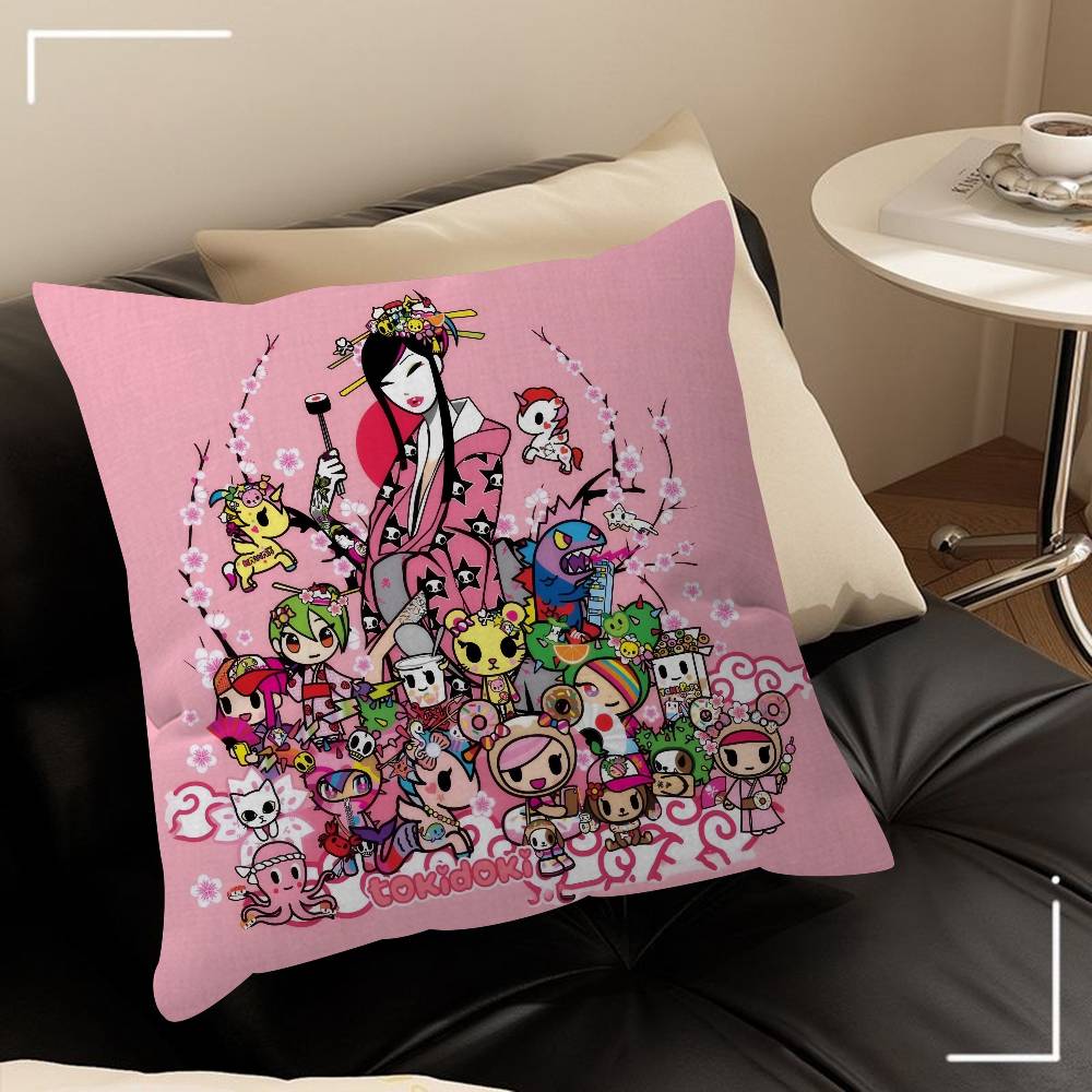 Japan Tokidoki cartoon   Office Cushion Pillowcase Car Cushion Cover45X45CM Lumbar Pillowcase Sofa Pillowcover