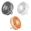 Portable 3-Speed Charging Hanging Fan Night Light Desk Fan Camping Fan with LED Lamp Adjustable 7inch for Outdoor Travel