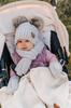 Baby Fleece-lined Tie-up Hat with Scarf and Gloves