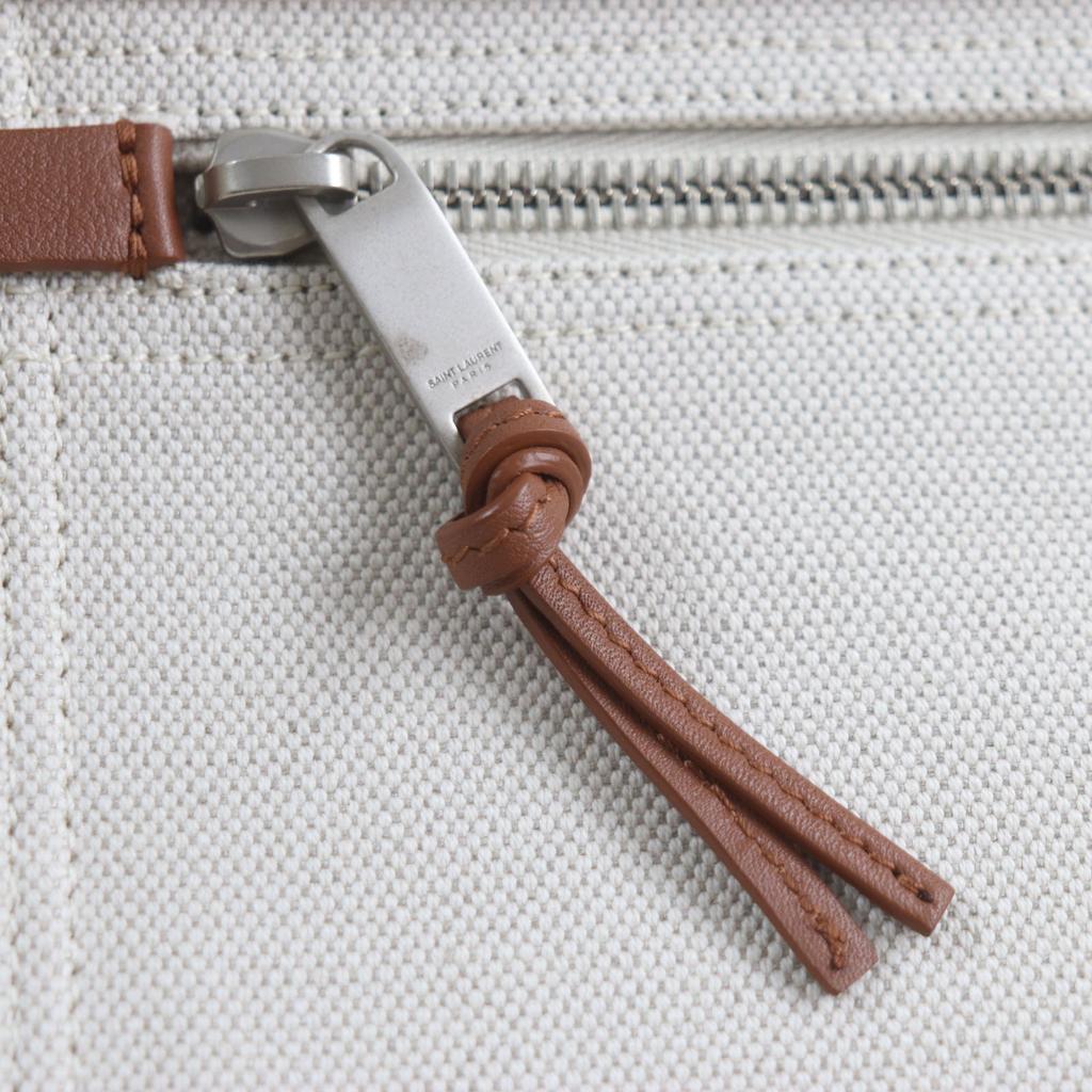 Excellent SAINT LAURENT PARIS Tote Bag Rive Gauche Maxi 2WAY Beige brown 685543 Used