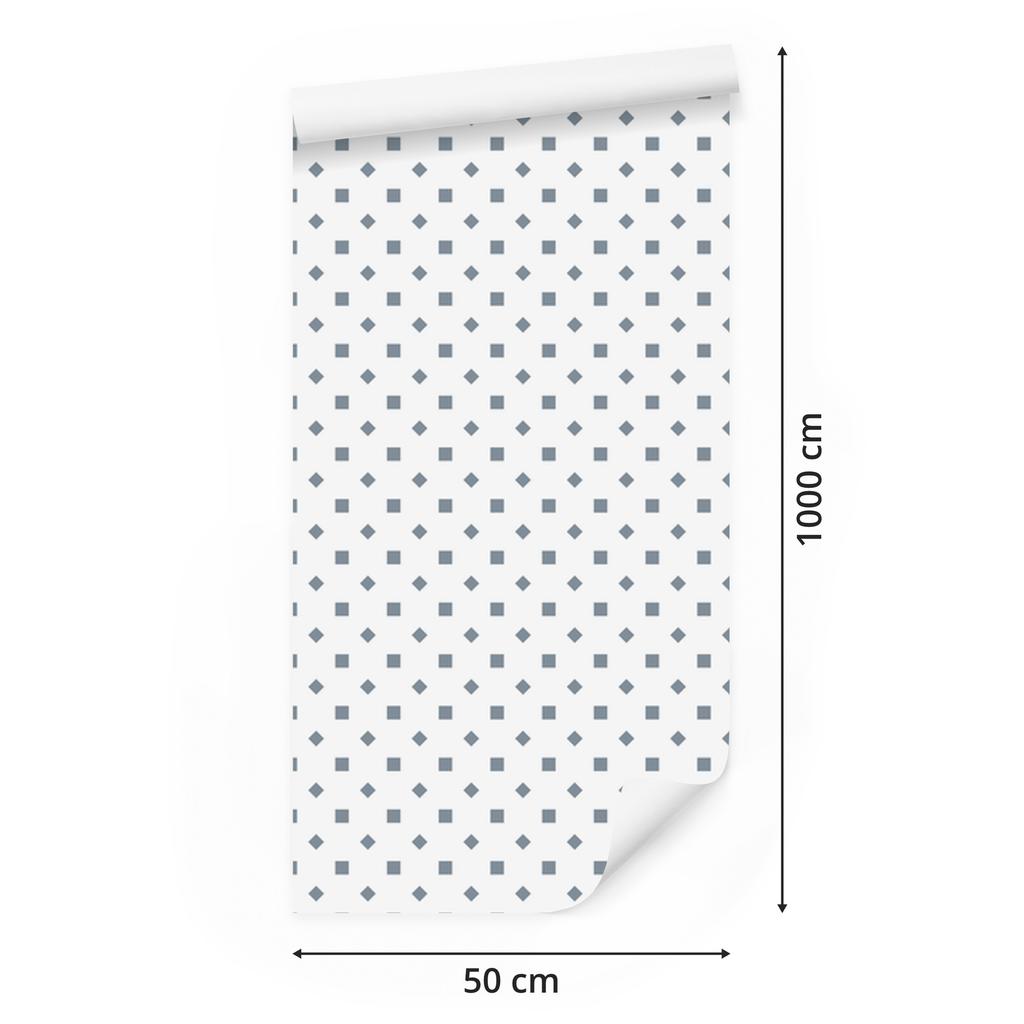 White and Light Gray Dots Wallpaper, Subtle Detail 50x1000