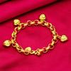 Elegant Gold Plated Heart Bracelet O Chain Charm Bangle Daily Hollow Bracelet  Gifts