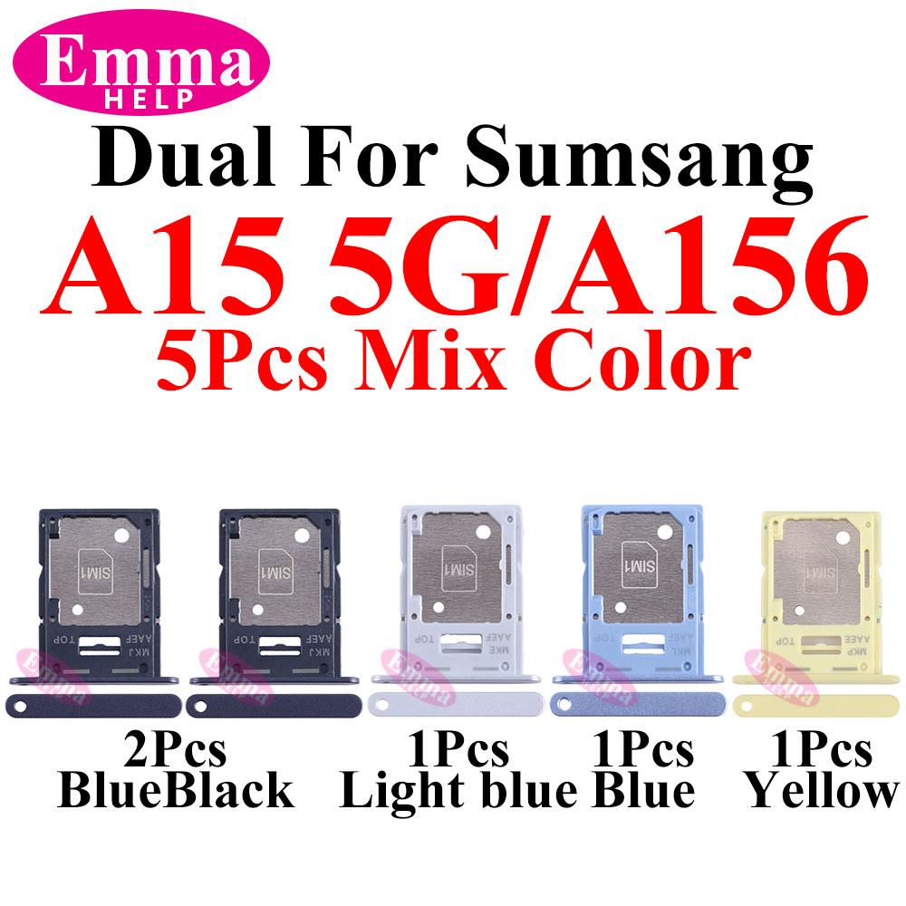 5Pcs Mix Color SIM tray Holder SD Card Power Volume Buttons Side Key On Off Adapter Drawer For Samsung A05 A05s A15 A25 A35 A55