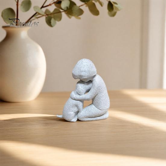 Modern Minimalist Ornament Mini Size Ornament, 3D Printed One-Piece Molding Figurine, Imitation Stone Small Decorative Sculpture Texture Stable