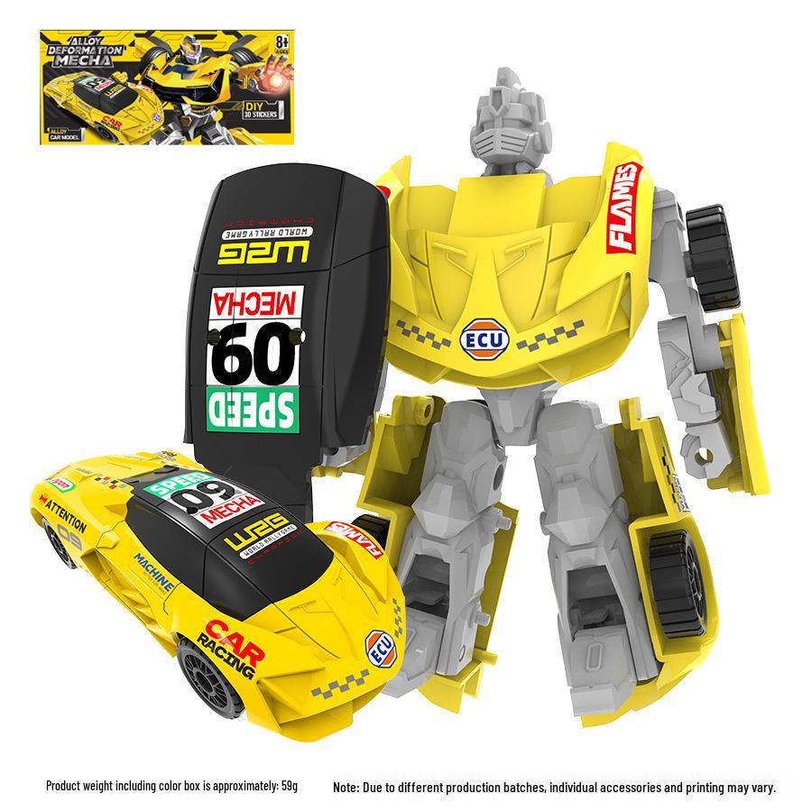 Alloy Transforming Mecha Robot Inertial Car Toy for Kids