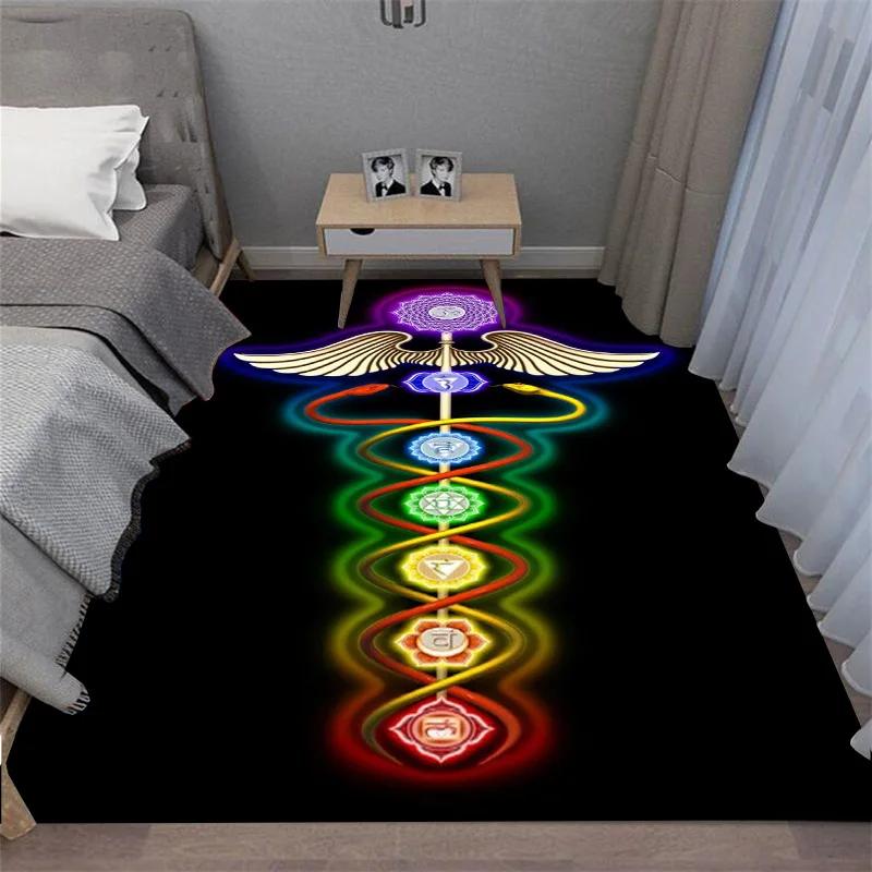 3D Chakra Printed carpet non-slip carpet door mat Yoga mat bedroom decoration area rug bedroom decor birthday gift