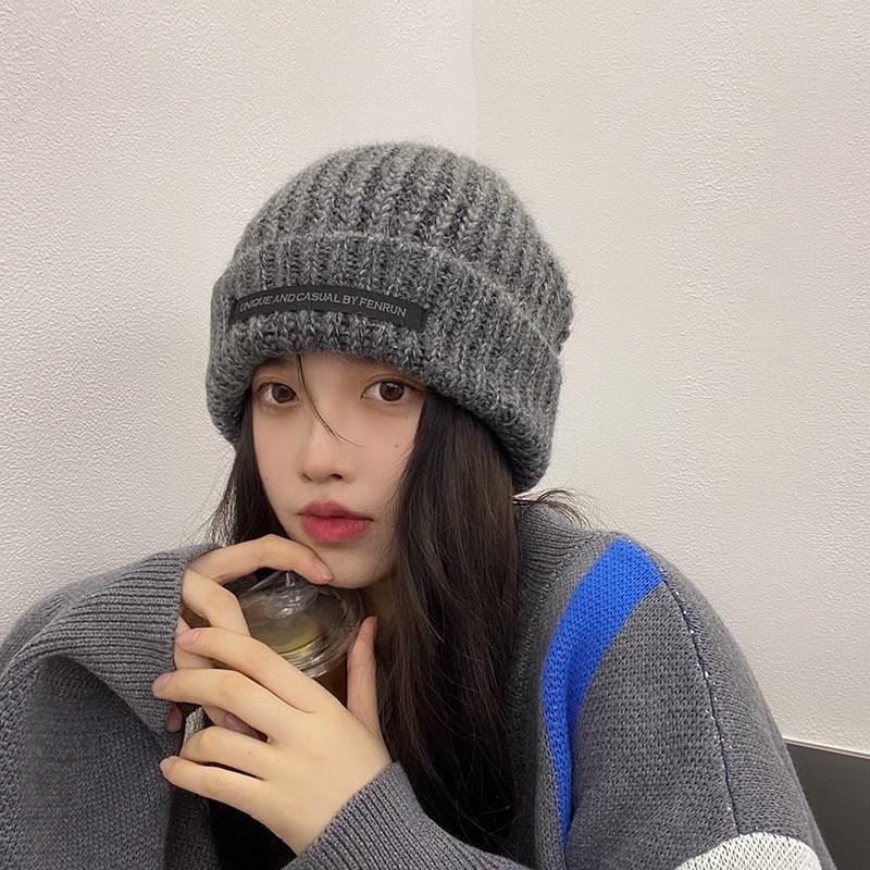 Solid Color Baggy Slouchy Knitted Beanies For Women Girl Autumn Winter Ear Warmer Skullies Caps Fashion Ski Snow Crochet Bonnet