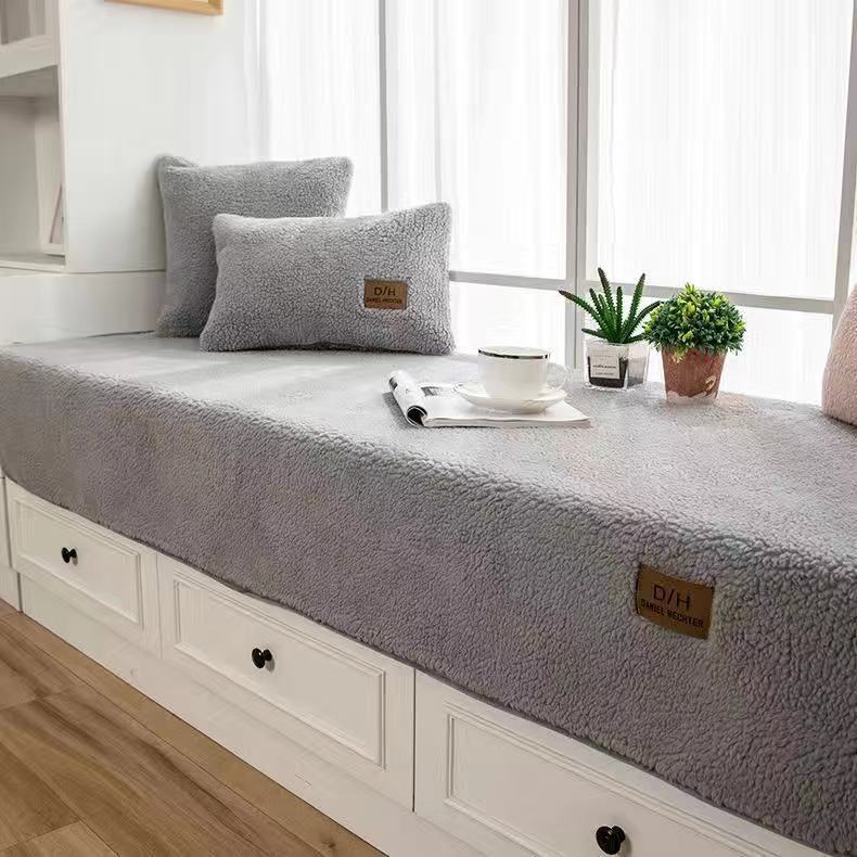 Bay Window Mat Window Sill Bedroom Mat Blanket Ins Wind Plush Balcony Mat Light Luxury  New High-End Four-Season Universal