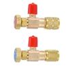 2pcs Liquid Safety Valve R410A R22 Air Conditioning Refrigerant 1/4 "Safety Adapter