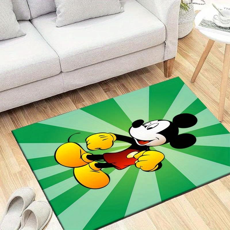 

1pc Mickey Pattern Area Rug Soft Flannel Floor Mat for Living Room, Bedroom, Sofa Coffee Table Floor Mat, Machine Washable 60cm by 90cm