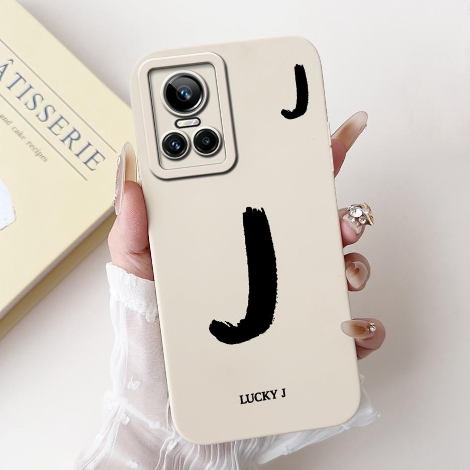 For Realme GT Neo 3 150W Case RMX3563 Cute Lucky Letters Cover Soft TPU Phone Case For Realme GT Neo3 80W GTNeo3 Back Cover Bags