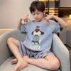 Boys Cotton Pajama Set Short Sleeve Thin Sleepwear Kids 3-8 Years Cartoon Print Comfortable Home Wear