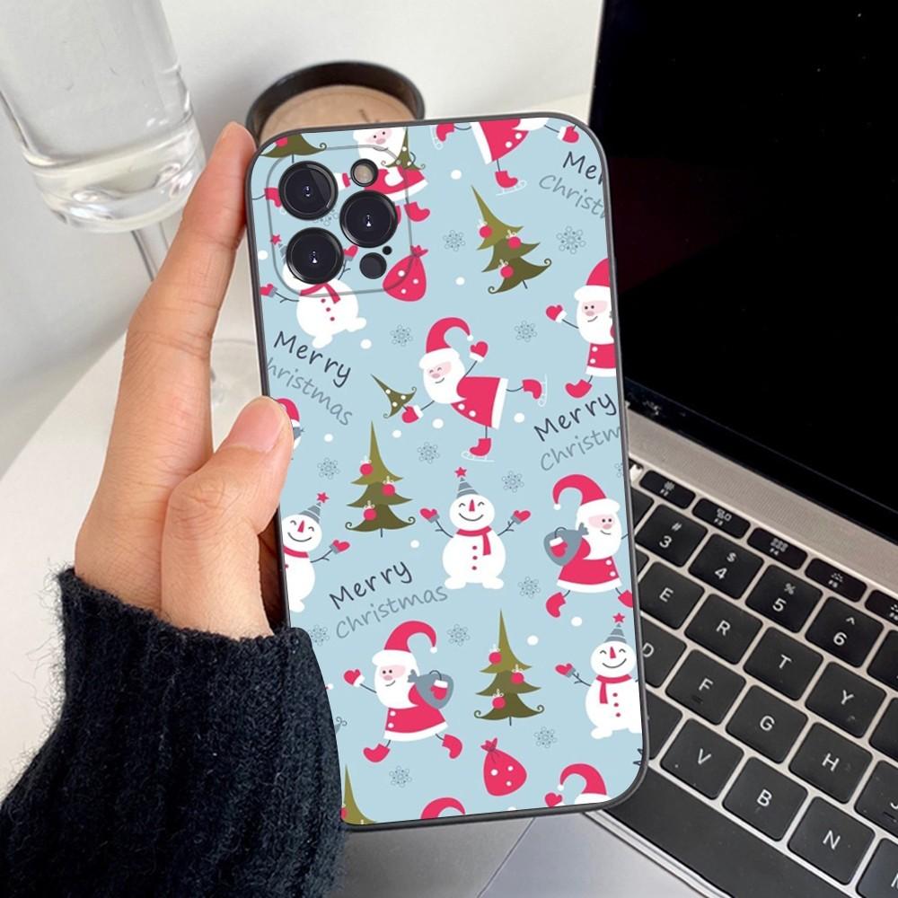 Weihnachts-Cartoon-Neujahrs-Handyhülle Für iPhone 15 14 11 12 13 Mini Pro XS Max Hülle 6 7 8 Plus X XR SE 2020 Funda Schale
