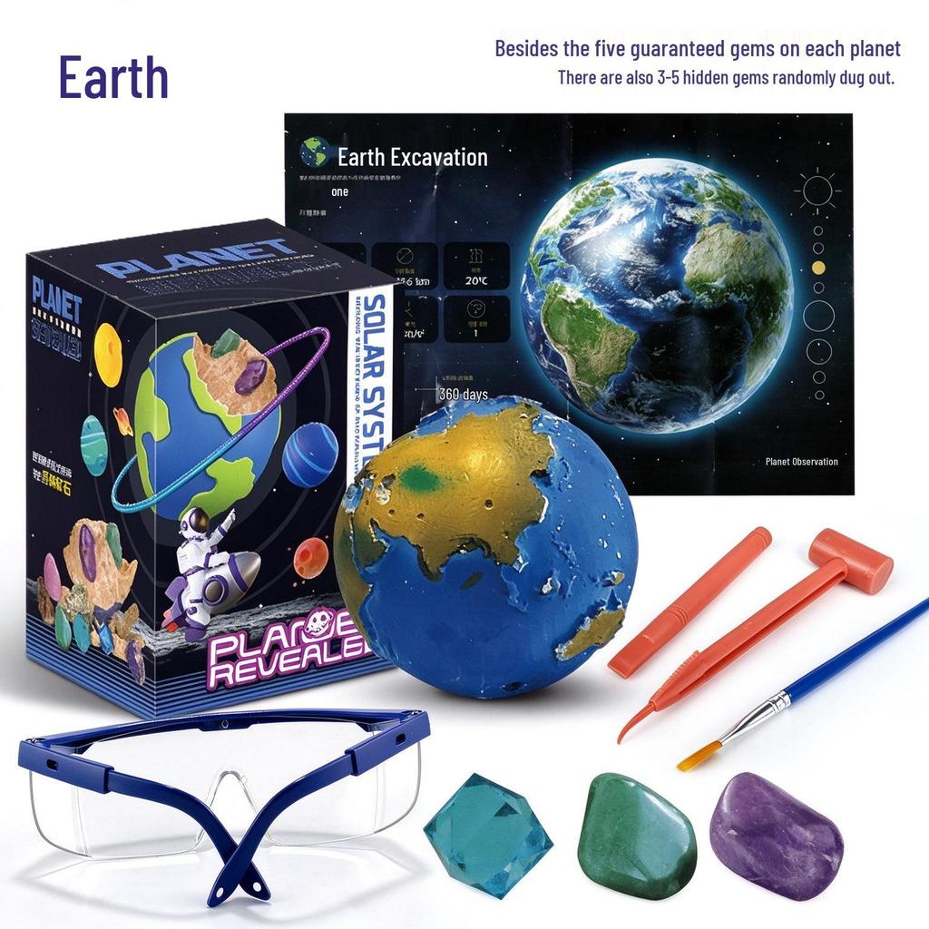 Planet Gem Archaeological Excavation Toy - Educational Treasure Hunt for Kids