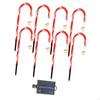 Candy Cane Solar Lights Christmas LED Lamps Decor Lighting Pathway Crutch Light for