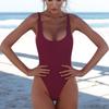 Bikini Ladies One-Piece Sexy Plain Swimsuit Bikini Swimsuit Diving