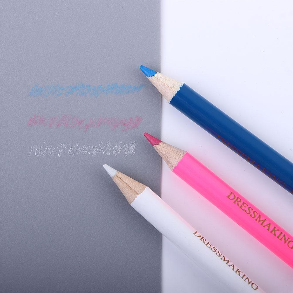 Creative 3 Color Tracing Tools Simple Red,Blue,White Sewing Marker Dressmaker Tools Water Soluble Pen Fabric Pencils