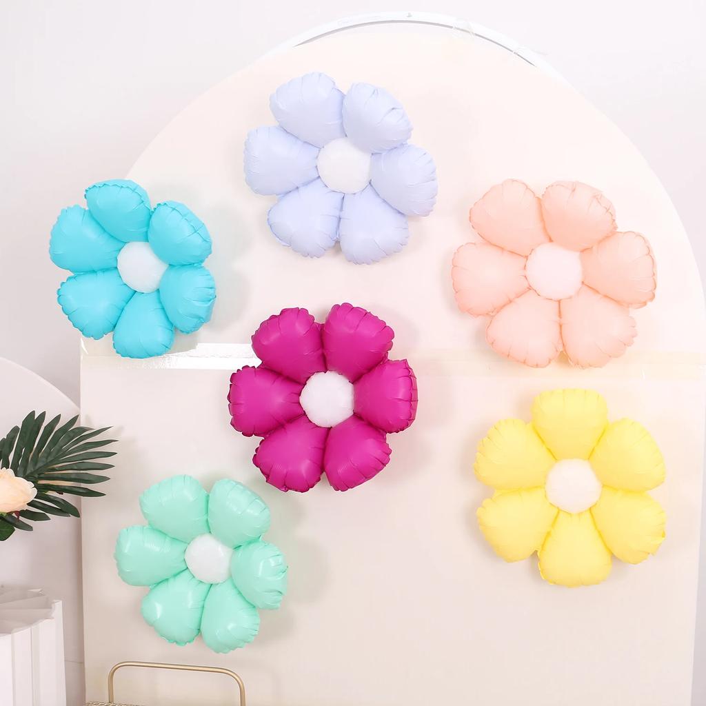 10pcs Flower Balloons Pink Rose Red Purple Flower Balloon Birthday Party Wedding Decorations