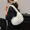 New pleated cloud bag versatile fashion single shoulder portable dumpling bag large capacity down cotton underarm women's bag