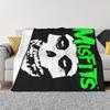 Misfits Skull Blanket Soft Warm Flannel Throw Blanket Cover for Bed Living Room Picnic Travel Home Couch
