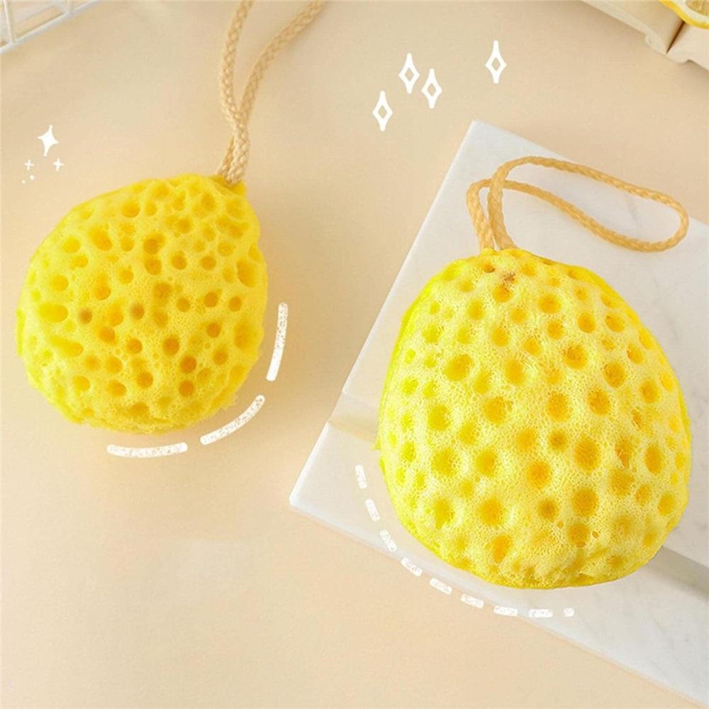 1-piece bathing sponge, foamy loofah sponge, body sponge for shower, rich lather, curved design, honeycomb bath ball