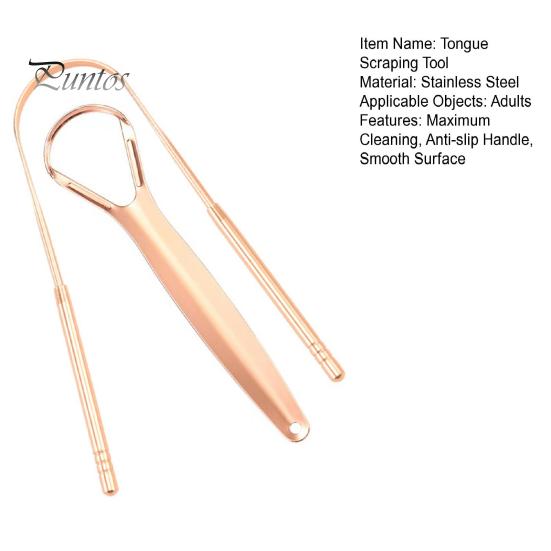 Stainless Steel Tongue Scraper Achieve Maximum Cleaning Anti-slip Handle Smooth Surface Semicircle Tongue Scraper