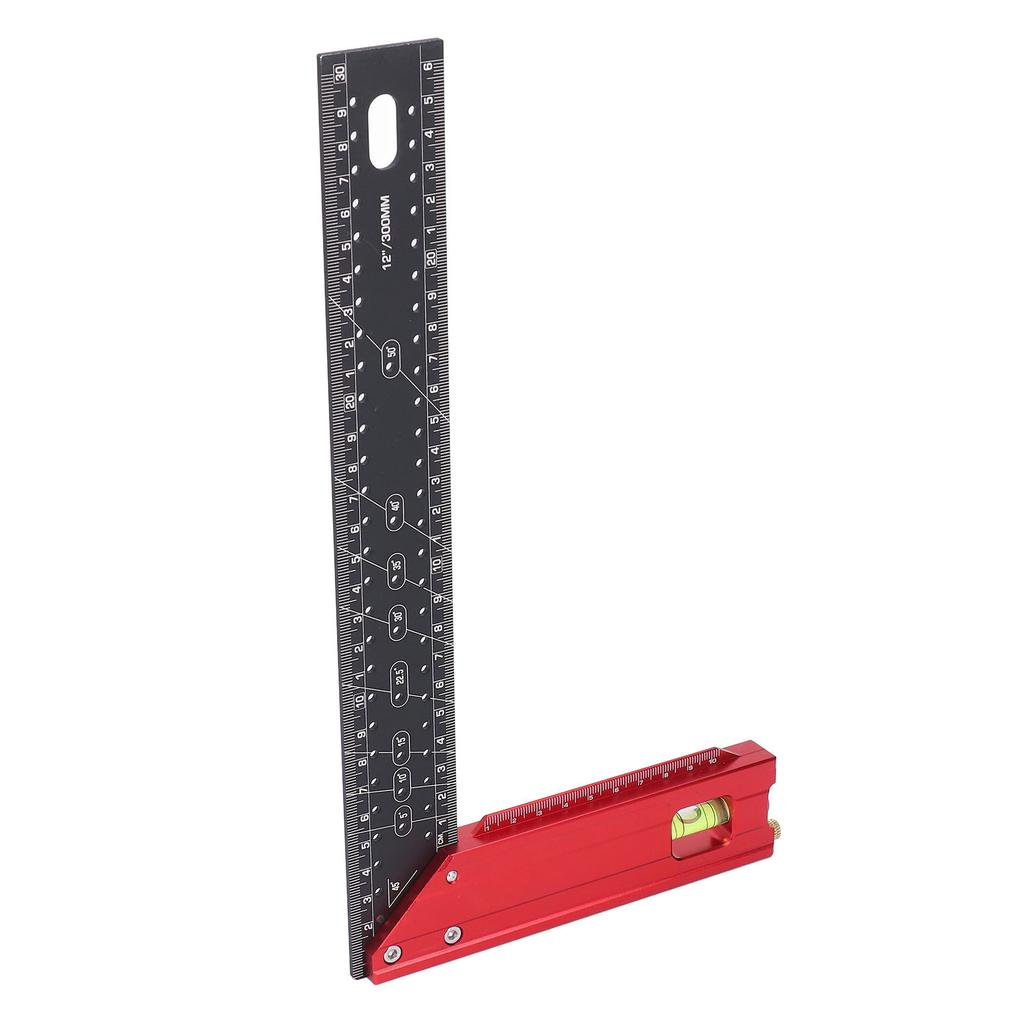Right Angle Ruler 12 Inch Aluminium Alloy Multifunctional High Accuracy Thickened L Square Ruler