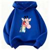 Giraffe print rubber-print children's hoodie, 90s style, suitable for both boys and girls, casual hip-hop clothing.