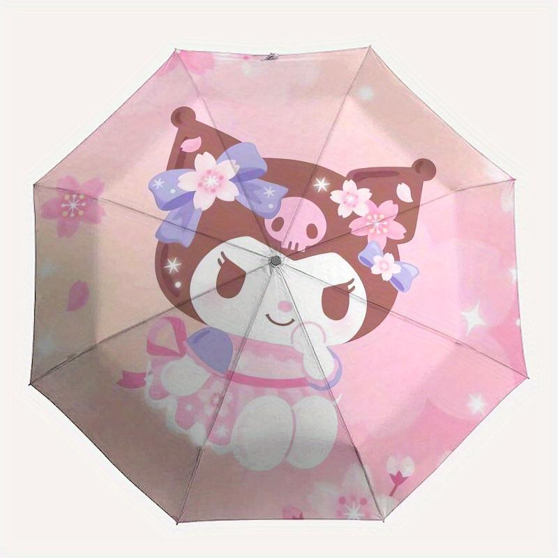 1pc Kitty Cherry Blossom Umbrella with Plastic Handle,Suitable for All Seasons Home Travel Outdoor UmbrellaSanlio299