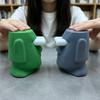 1/2Pcs 3D Printed Moai Statue Fidget Toy, Eye Popping Stone Statue Stress Relief Toy, Easter Island Head Statue Desk Toy for Home Office