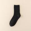 5 Pairs Men Dress Socks Polyester Cotton Breathable Crew Socks Ribbed Solid Color Socks for Casual And Professional Wear