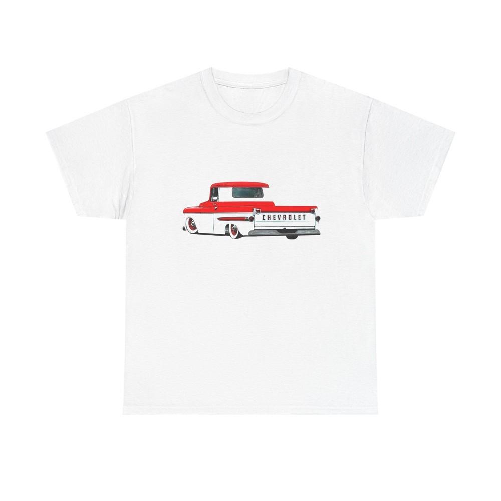 Футболка с графикой Chevrolet Truck 50-х годов Унисекс Плотный Хлопок Новая Унисекс Футболка XXXXL