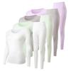 Women's Thermal Underwear Set Solid Color Soft Warm Base Layer Long John Pajama Set for Winter Fall